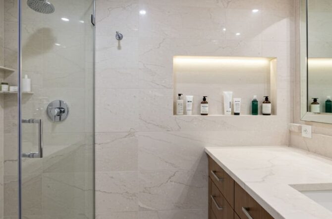 Nichos de Banheiro em Mármore ou Quartzo